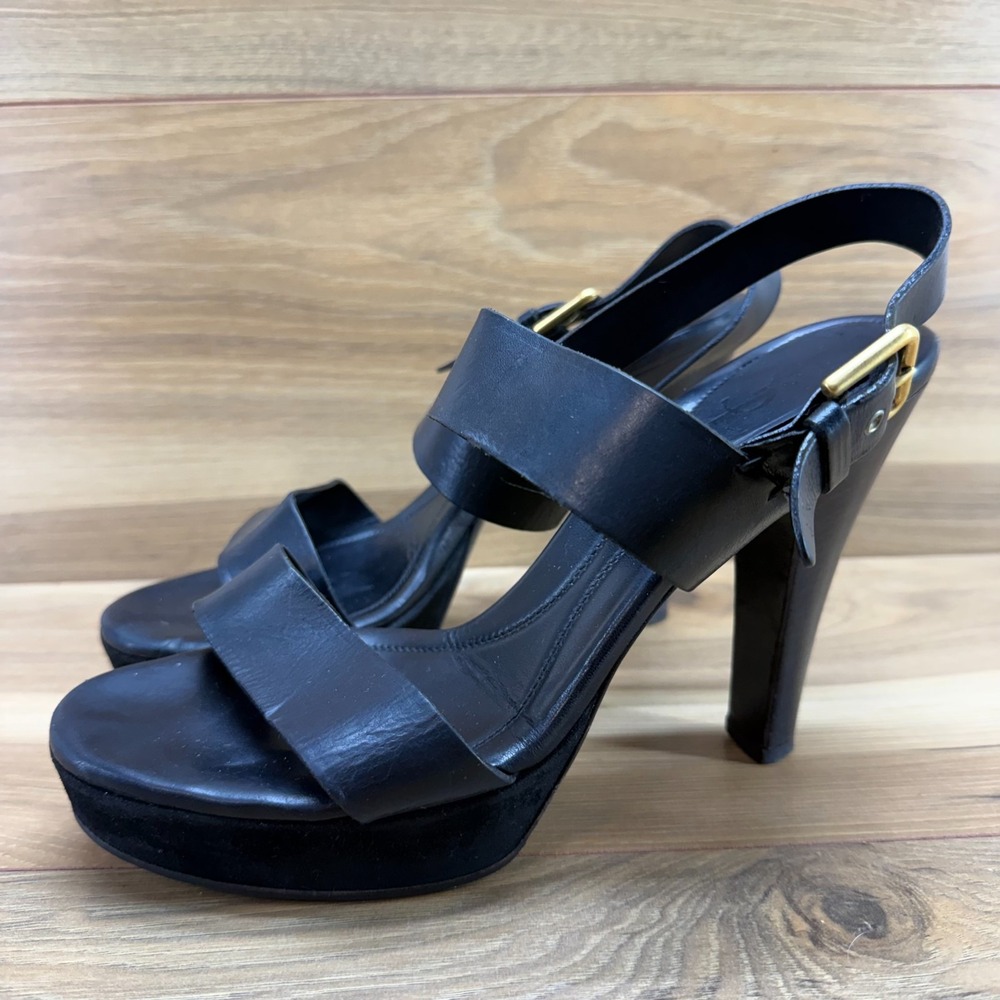 Yves Saint Laurent YSL Platform Heels Womens 10 EU 40 Y2K Slingback Sandals - Picture 4 of 11